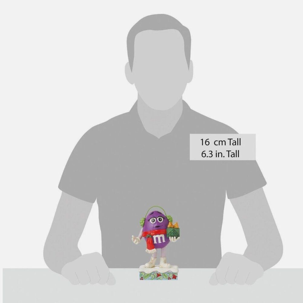 Jim Shore M&M'S Purple M&M With Cozy Earmuffs and Gift Figurine 6015684 - Picture 5 of 5